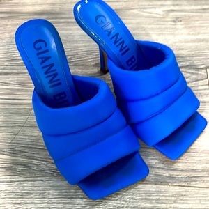 GIANNI BINI Blue Mule Heel size 7.5